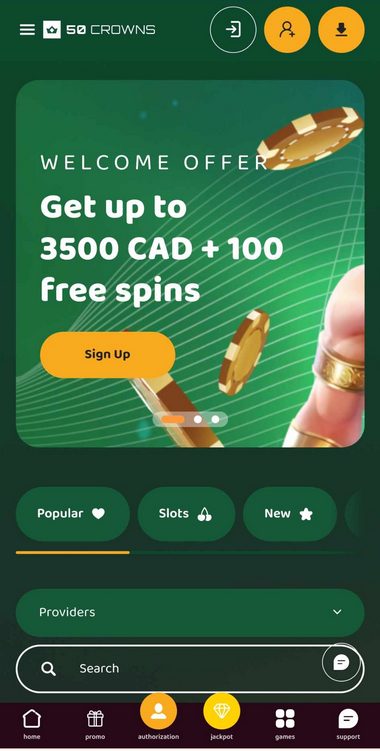 50 Crowns Casino Mobile Preview 2