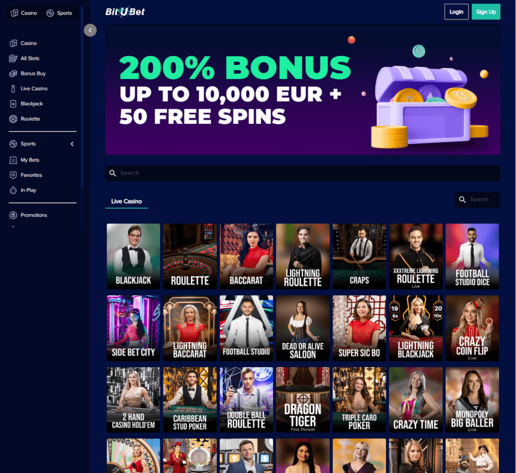 Bitubet Casino Desktop Preview 1