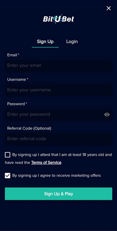 Bitubet Casino Registration Process - Visual Guide Part 2