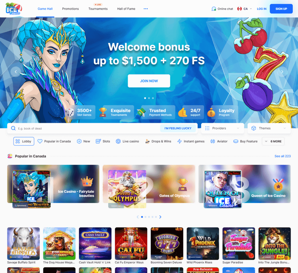 Предварительный просмотр ICE Casino на ПК 2