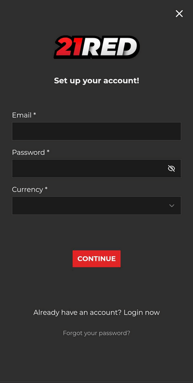 21RED Registration Process Image 3
