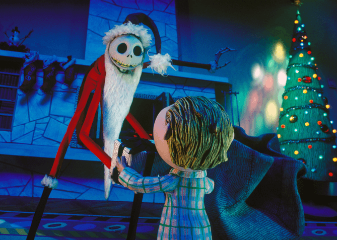 Tim Burton's stop-motion endeavor 'The Nightmare Before Christmas' drew viewers to cineplexes during the Halloween run in 1993 by trading holiday whimsy for a distinctly eerie atmosphere.