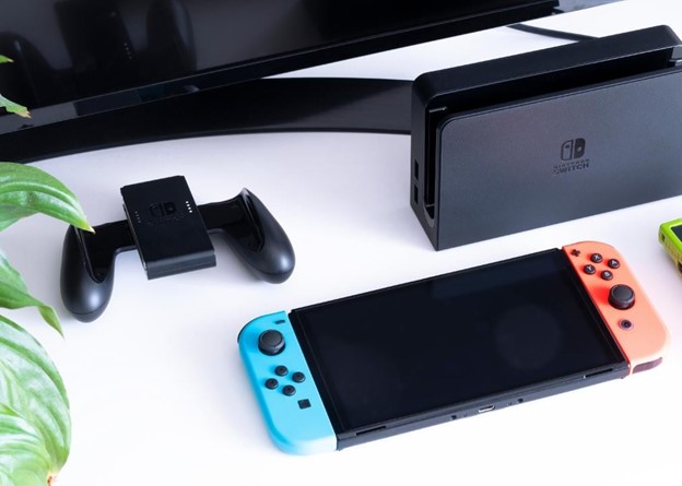 A Nintendo Switch console