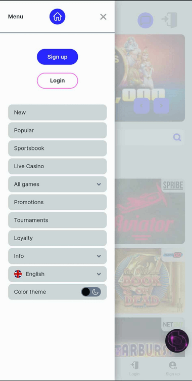 CryptoBet Casino Mobile Preview 2