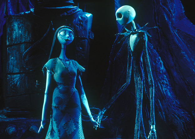 A snapshot of the character design in the animated movie ‘The Nightmare Before Christmas’.