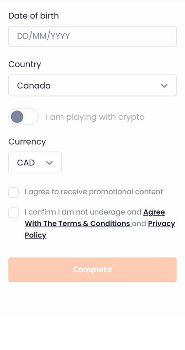 A Visual Step-by-Step Guide to the CasinoVibes Registration Process: Image 1