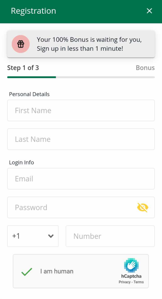 Explore a visual guide to Qbet Casino's registration process with Image 2.