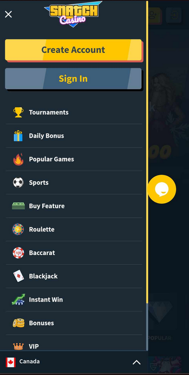 Snatch Casino Mobile Preview 2