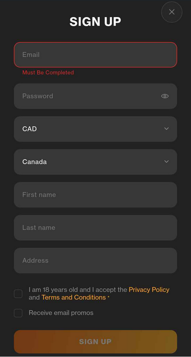 The second image illustrating how to register with BigWin Casino.