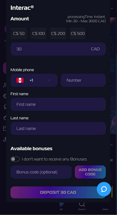 Second image detailing John Vegas Casino’s sign-up process.