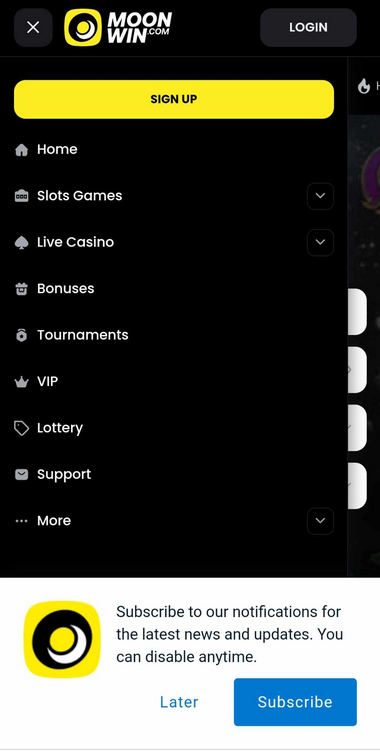 Live roulette at MoonWin Casino