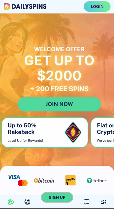 DailySpins Casino Mobile Preview 2