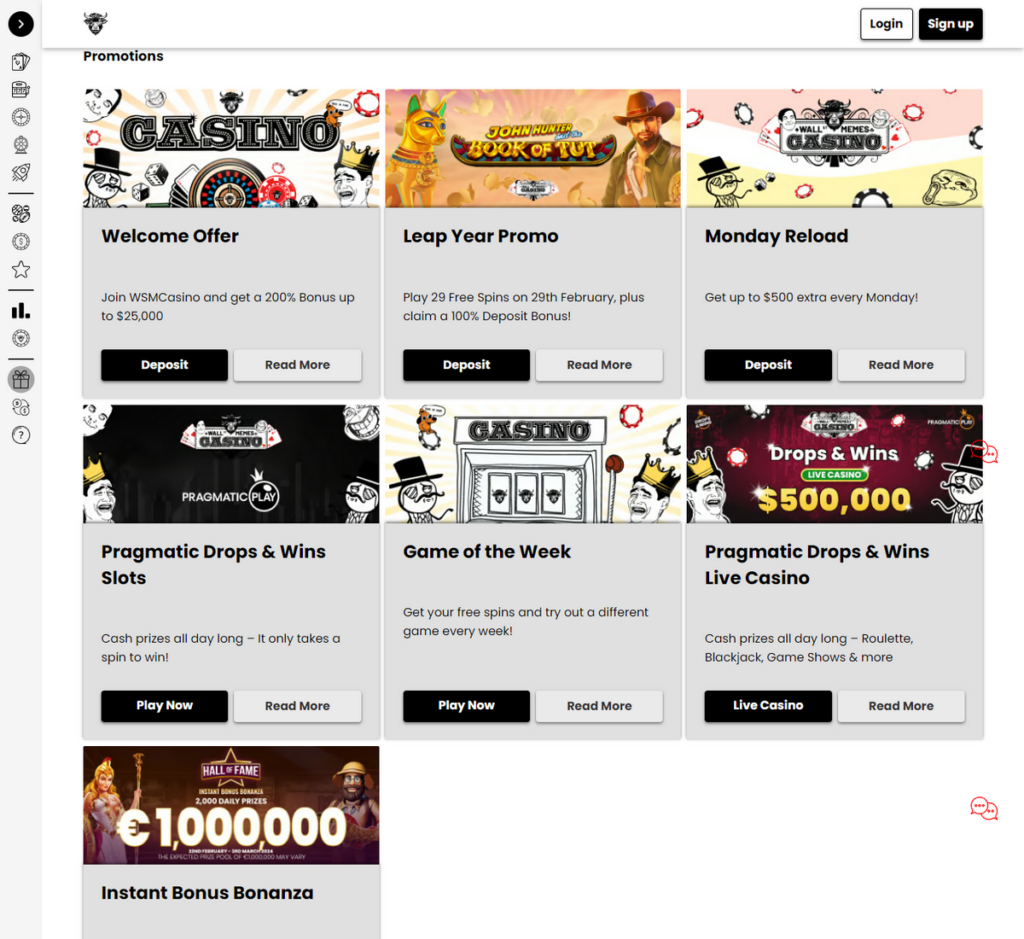 WSM Casino Desktop Preview 1