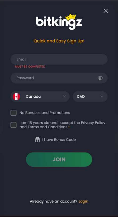 Our specialists analyze the user interface and functionality of Bitkingz on both desktop and mobile to offer firsthand insights.