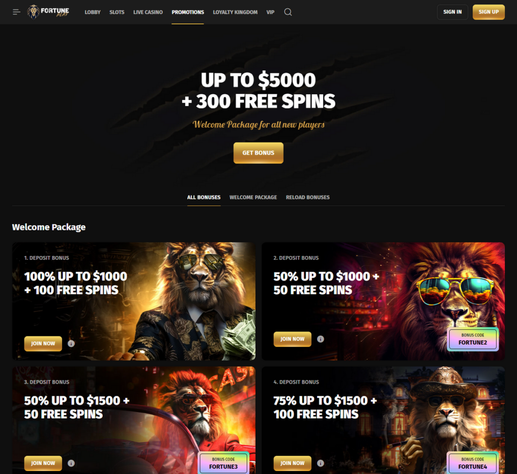 Предварительный просмотр FortunePlay Casino на рабочем столе 2