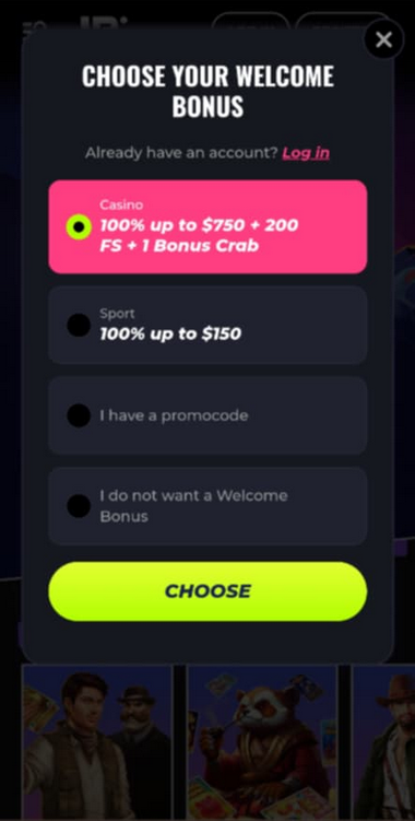 Visual step-by-step guide on registering at LunuBet Casino – Image 1.
