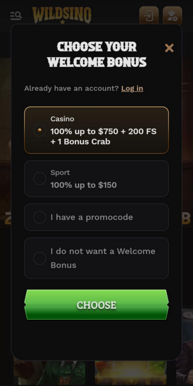 Another visual representation of the Wildsino registration process.