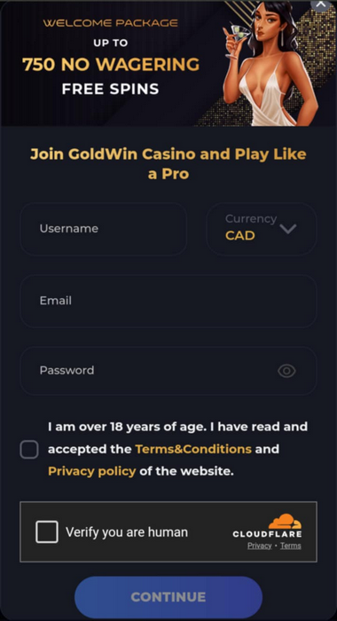 A visual guide to Goldwin Casino registration process: Image 2
