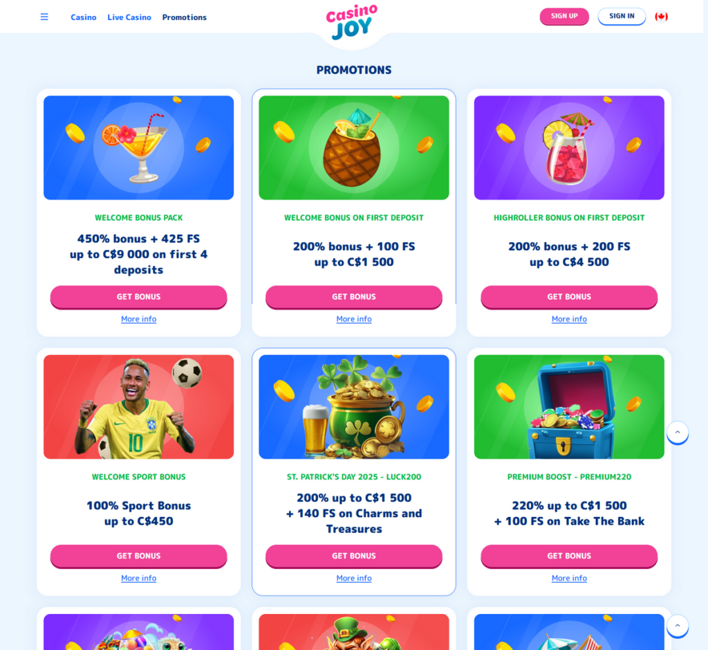 CasinoJoy Desktop Preview 2